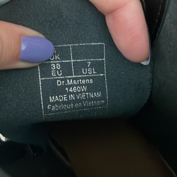 Dr. Martens 1460 Patent Leather Lace Up Combat Boots in Black - Picture 8 of 10